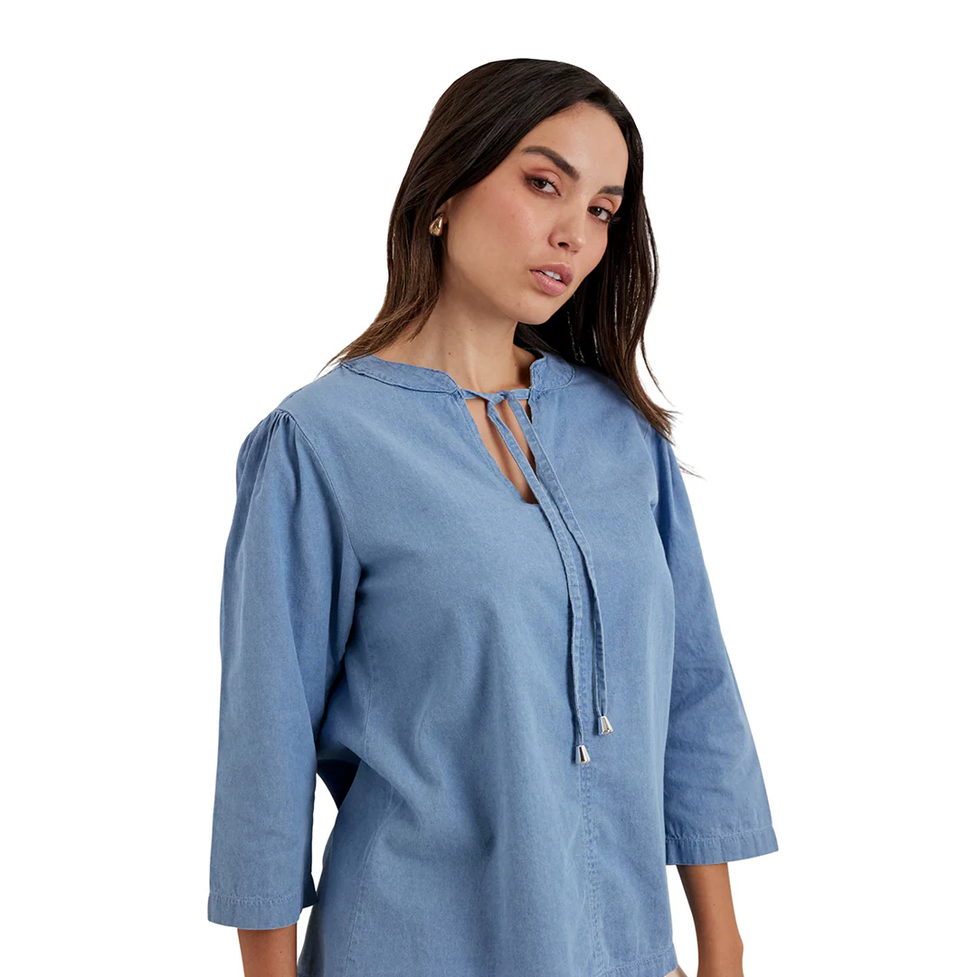 BLUSA MEZCLILLA MANGA 3/4 39189