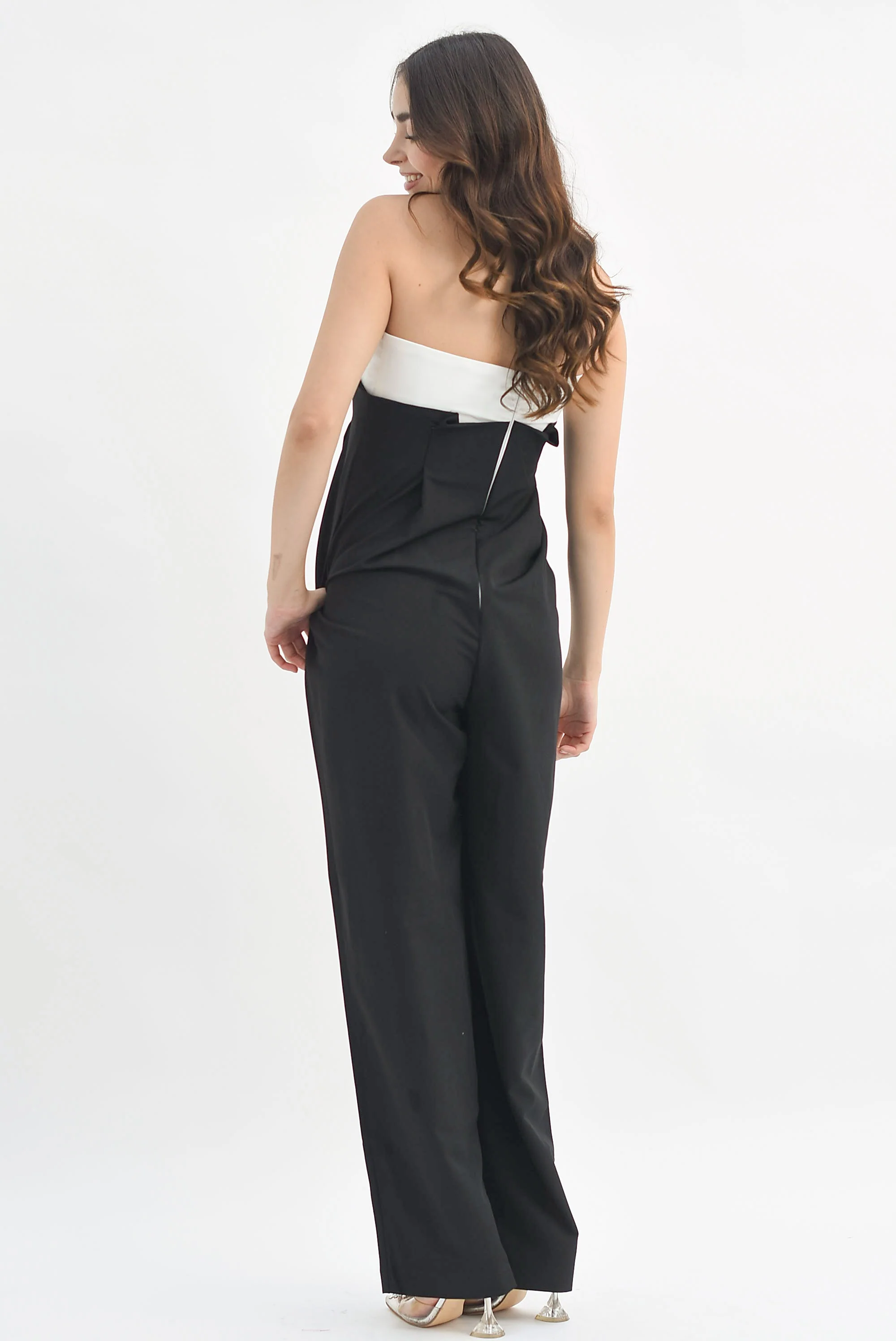 Jumpsuit strapless Black & White