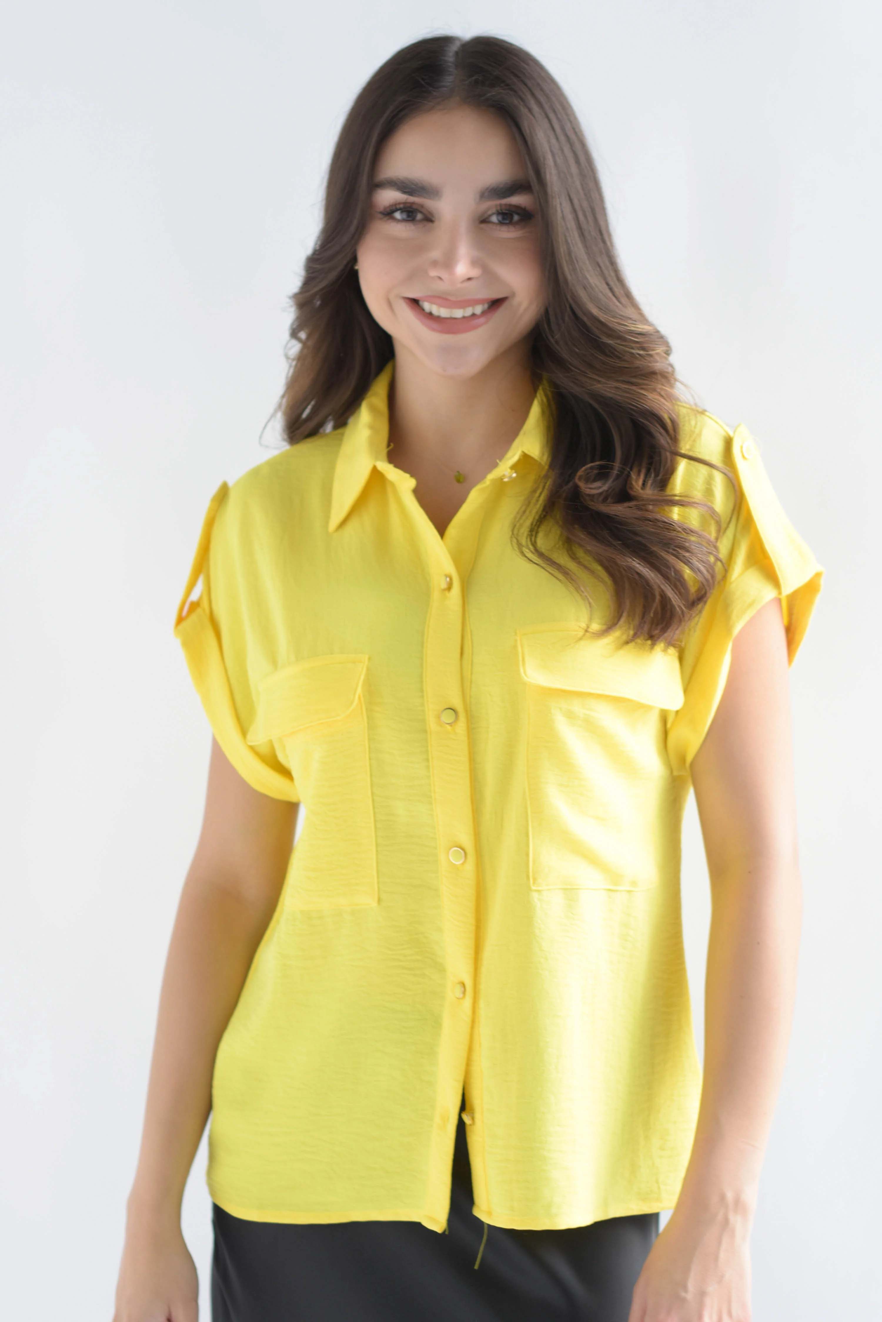 Blusa ligera cargo Amarillo