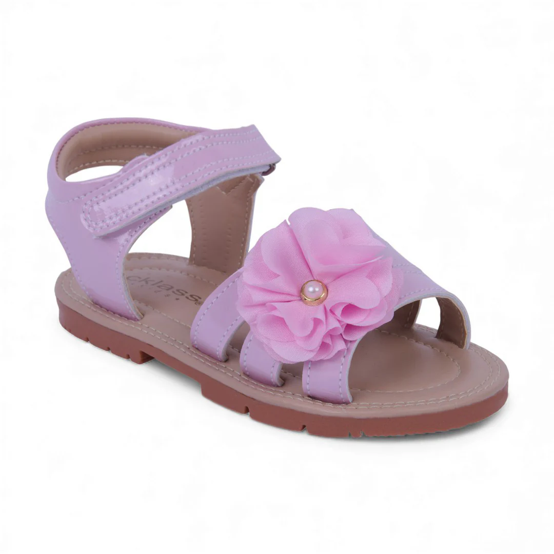 SANDALIA DE PISO ROSA CON FLOR 79630