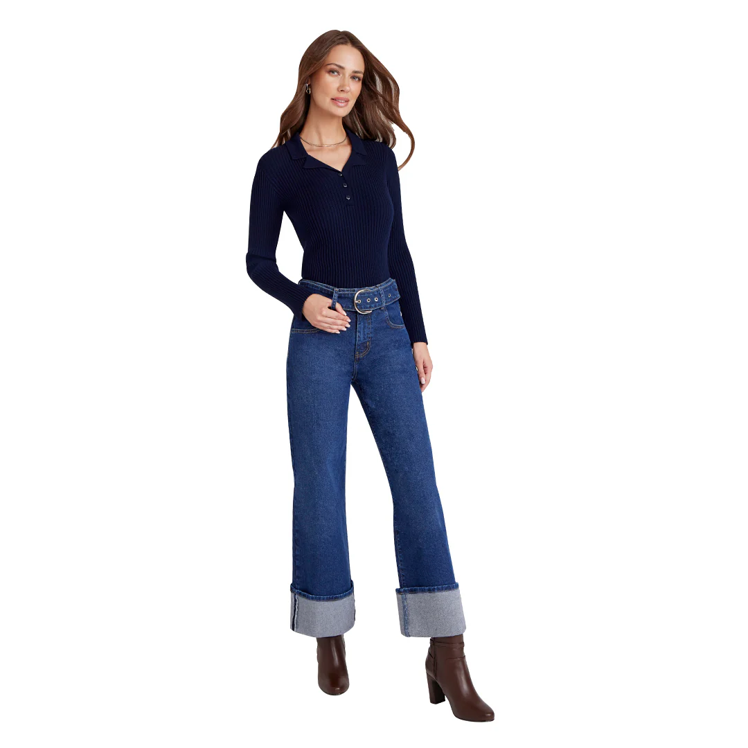 BLUSA MARINO CUELLO POLO MUJER 21083