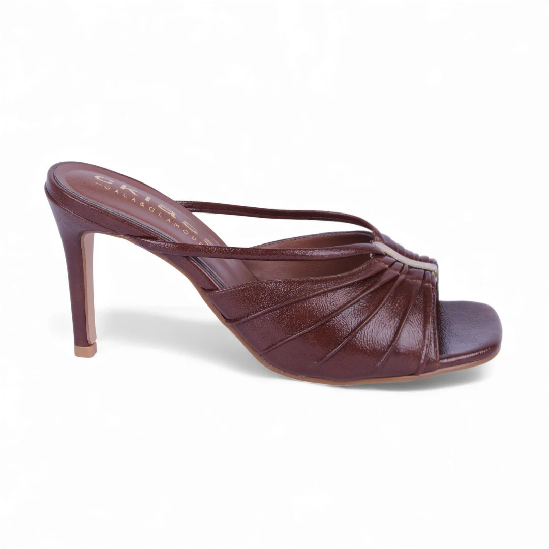 SANDALIA TACÓN CAFÉ DESTALONADO 08663