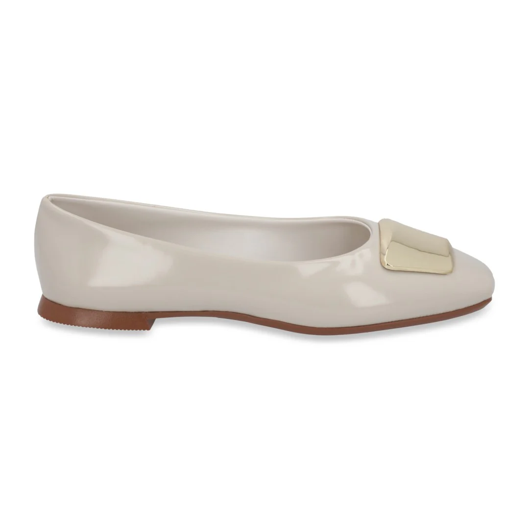 BALERINA COLOR HUESO CON APLICACIÓN 19612