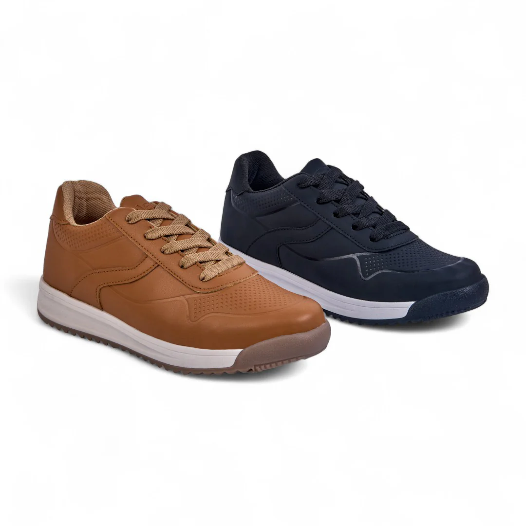 DÚO 356 TENIS DE PISO MIEL Y NEGRO CON CINTAS 46789