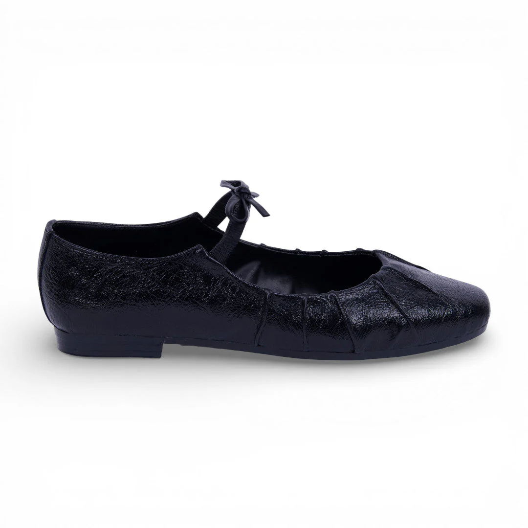 BALERINA PLIEGUE CORREA NEGRO 47250