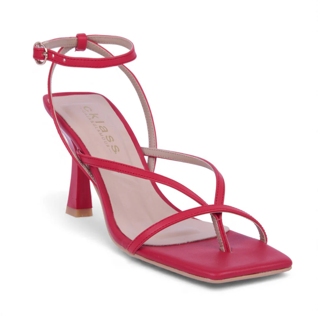 SANDALIA TACÓN ROJO TIRAS 20323