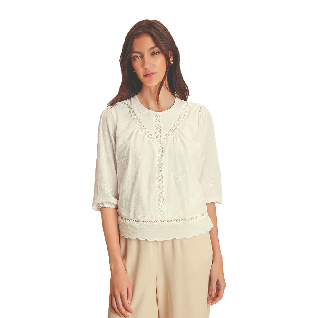 BLUSA BLANCA MANGA 3/4 92641