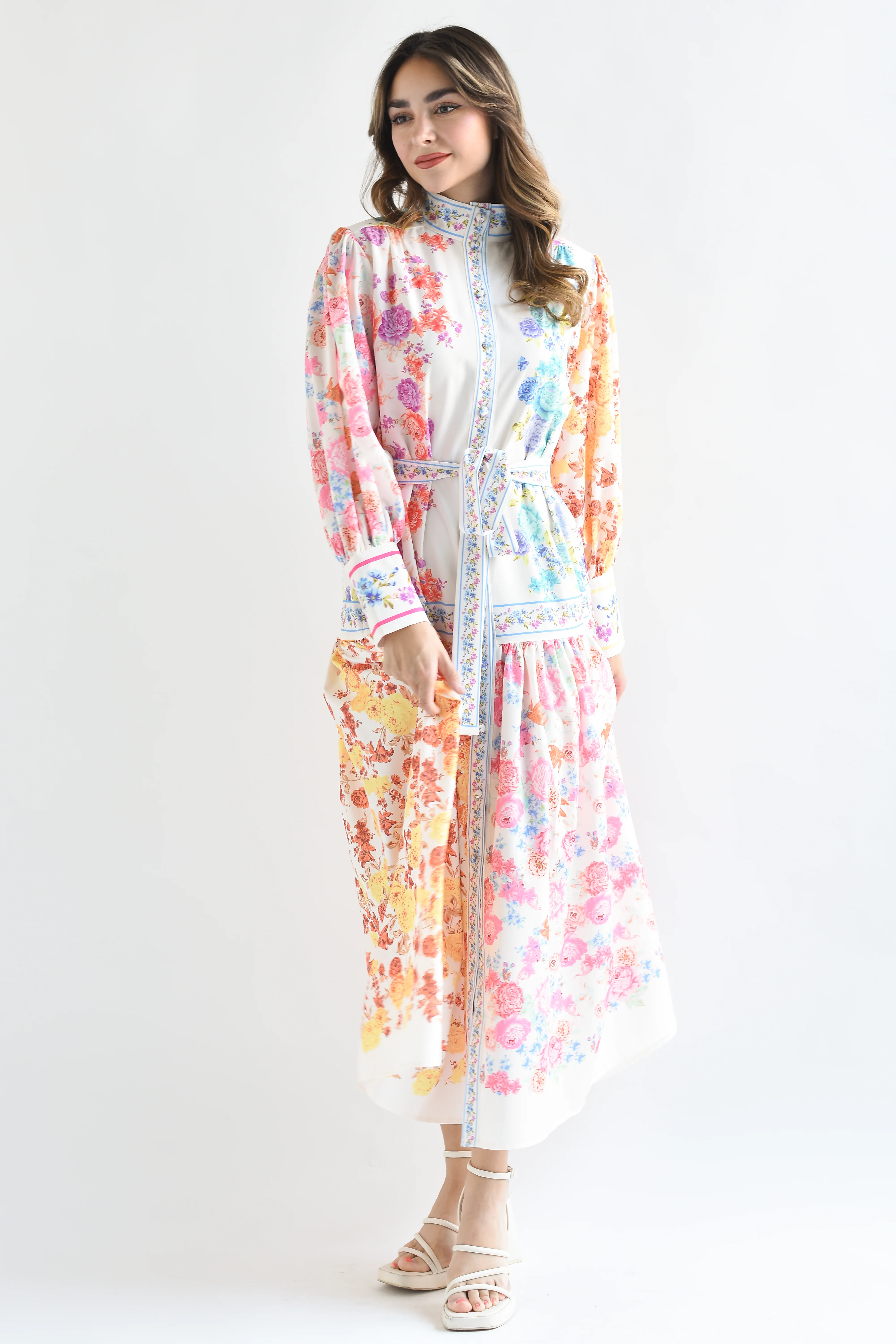 Vestido largo Floral Multicolor