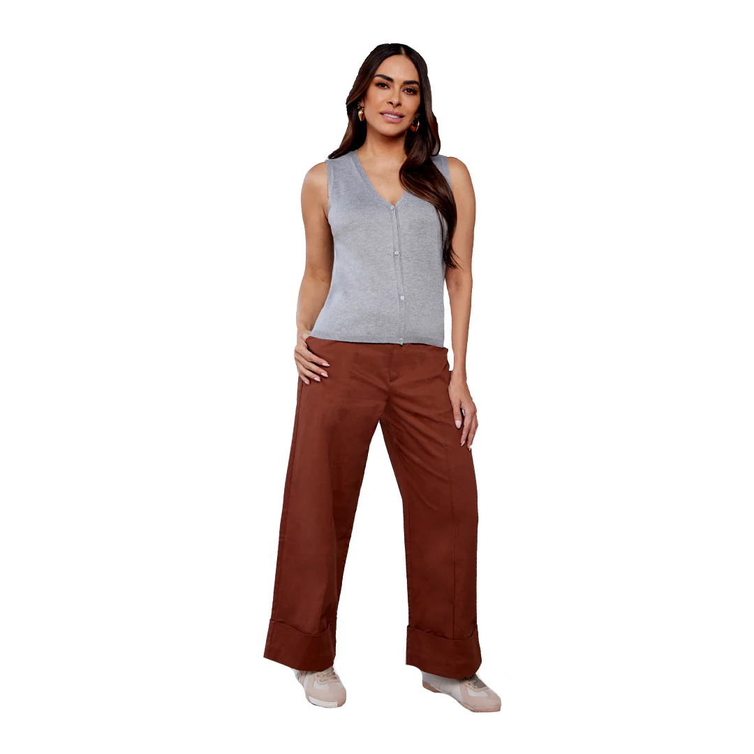 BLUSA GRIS TIPO CHALECO MUJER 92040