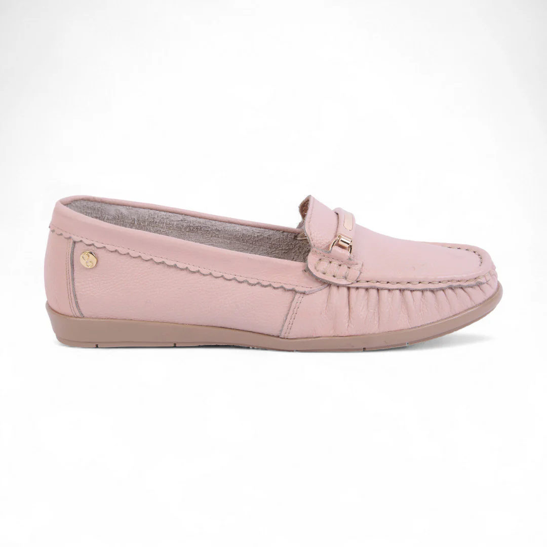 MOCASÍN DE PISO ROSA HERRAJE 26240