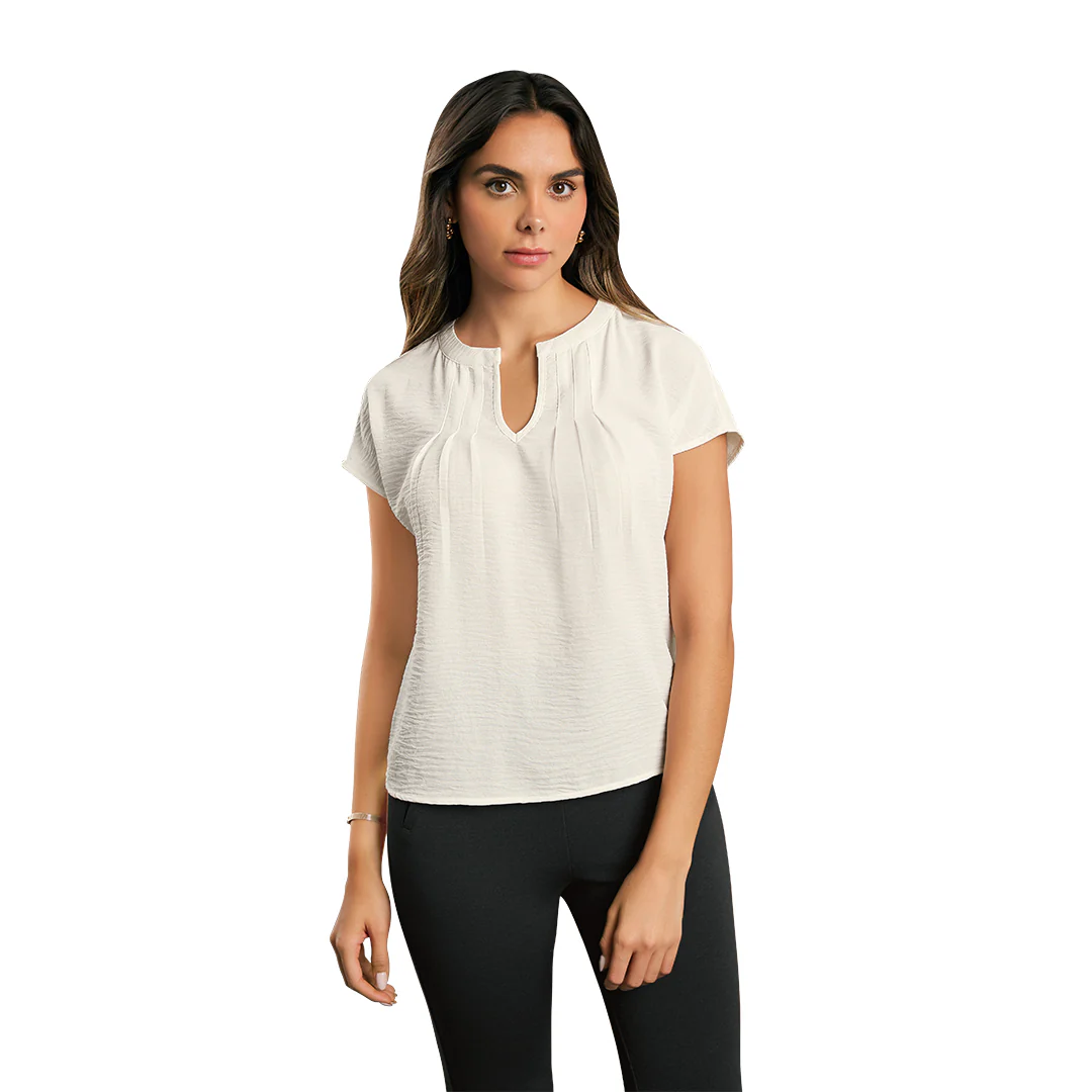 BLUSA BLANCA PINZAS 92644