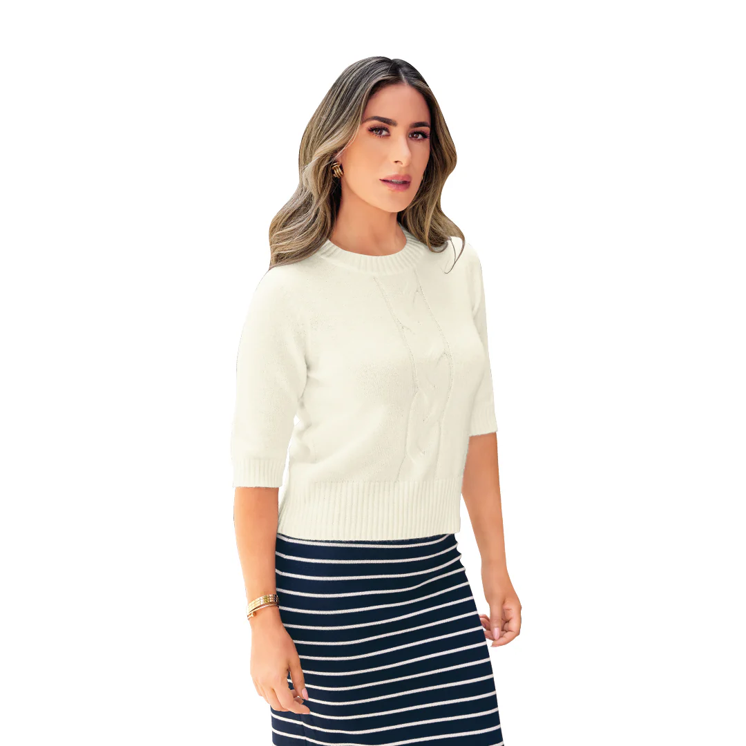 BLUSA IVORY RIB 90951