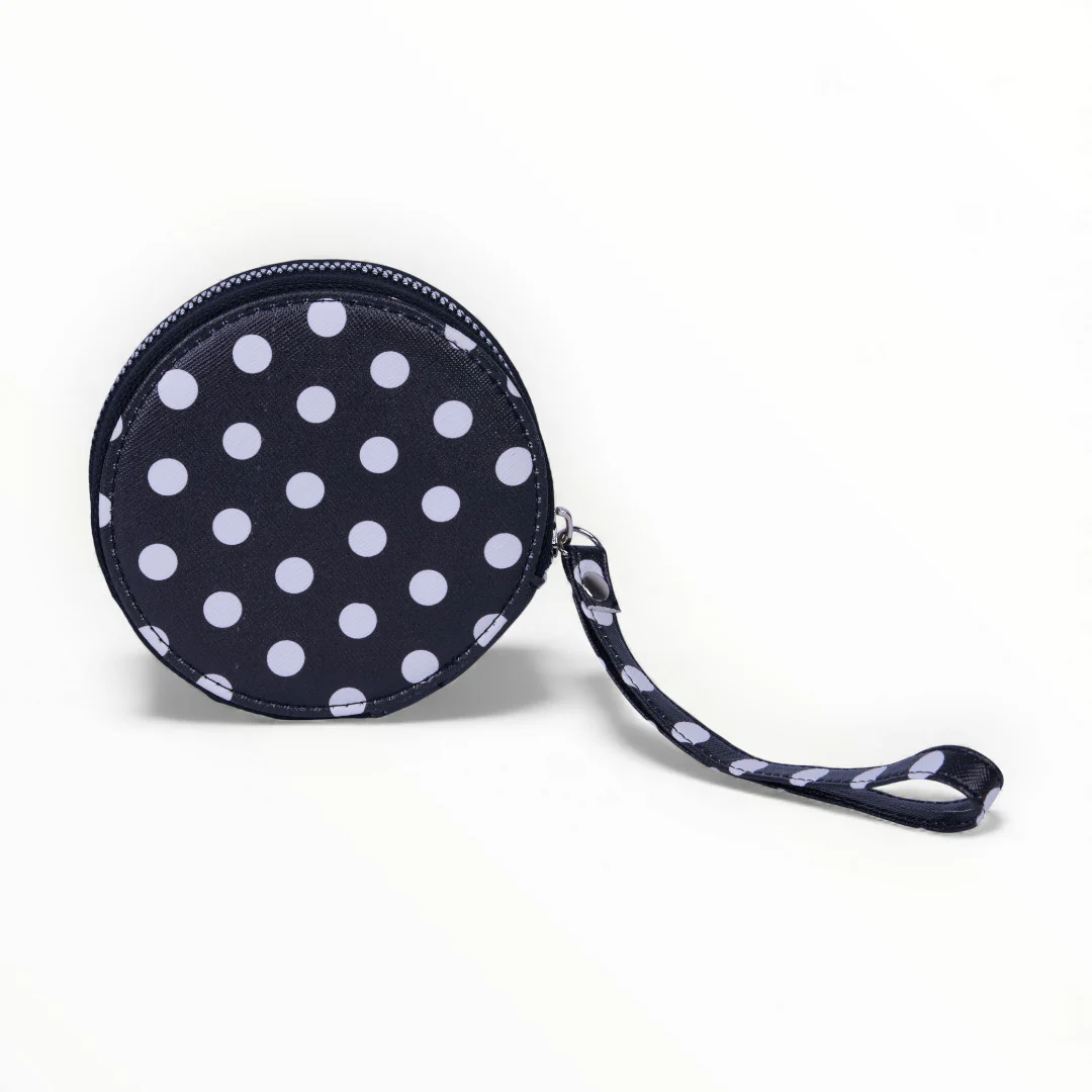 MONEDERO REDONDO CON PRINT DE LUNARES 83821