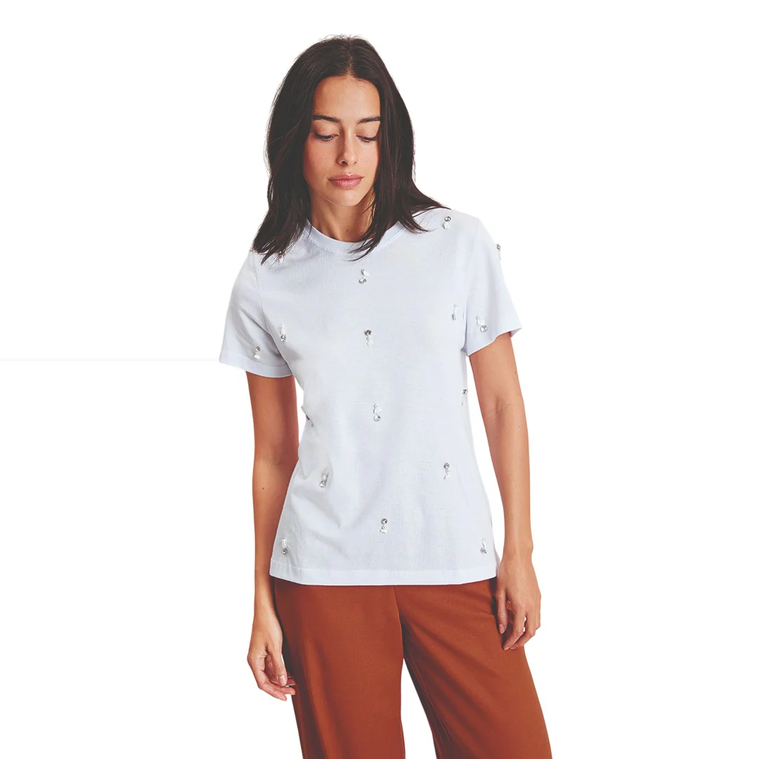 PLAYERA BLANCA BRILLOS 54639