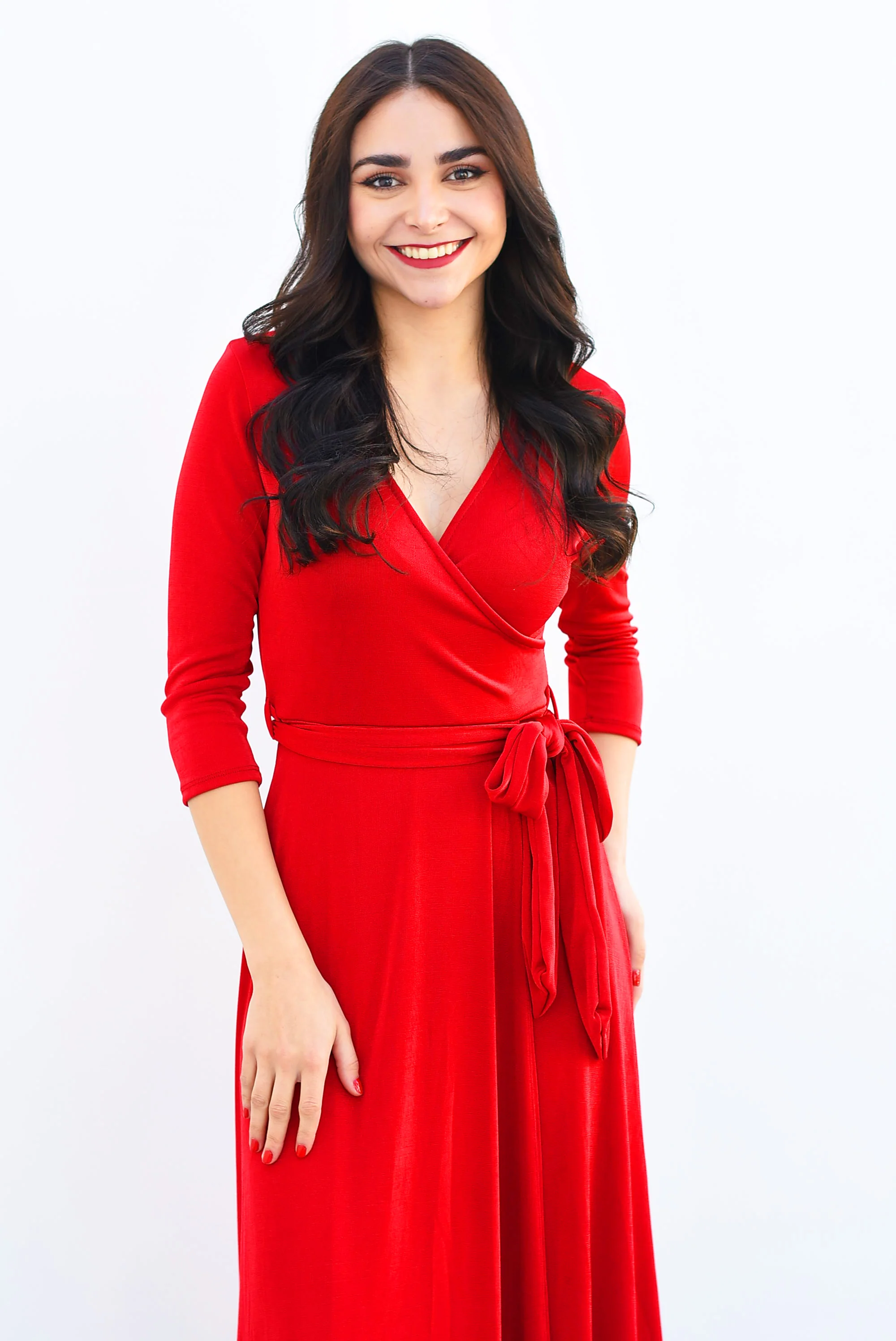 Vestido largo spandex Rojo Cereza