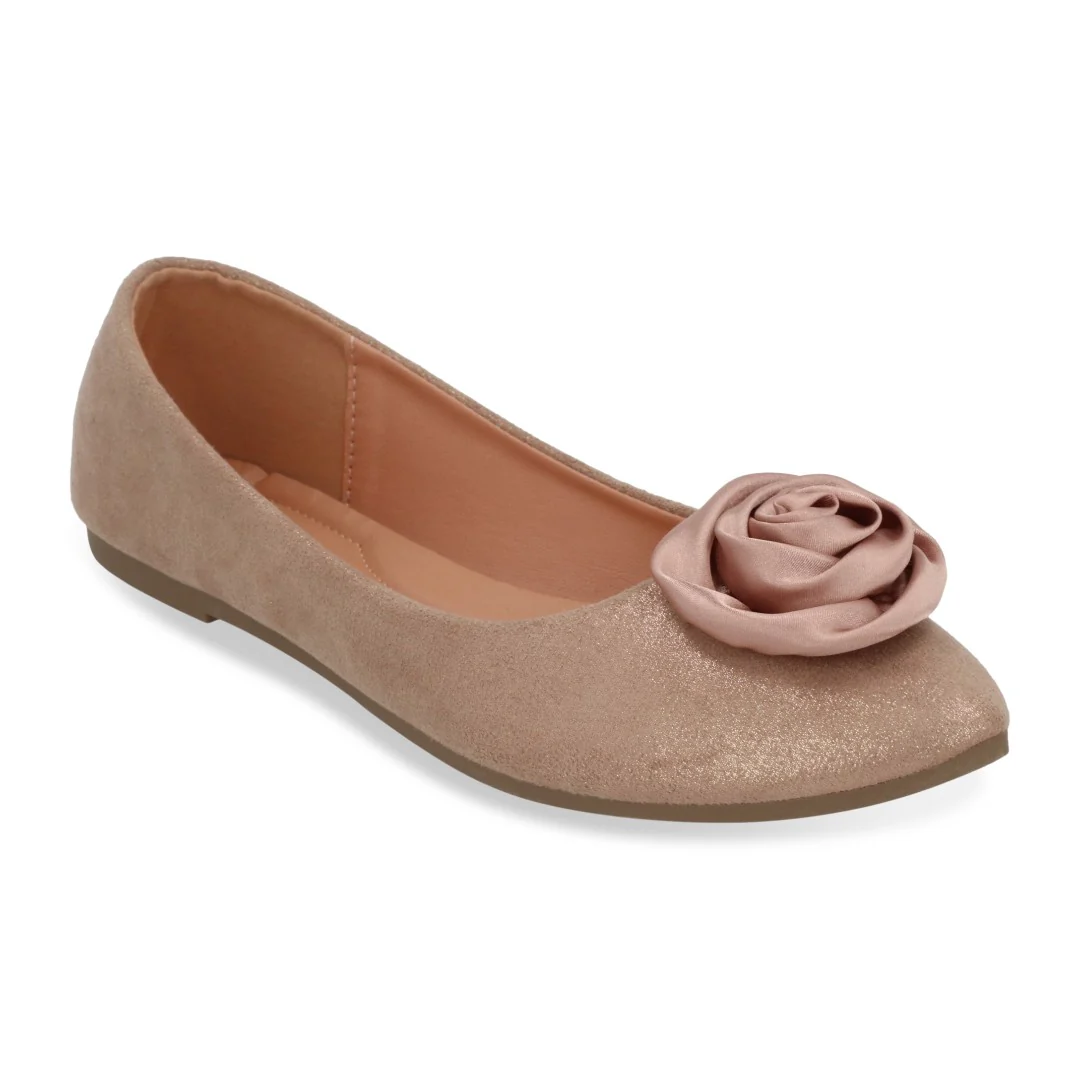 BALLERINA DE PISO COBRE CON DETALLE DE FLOR 72024