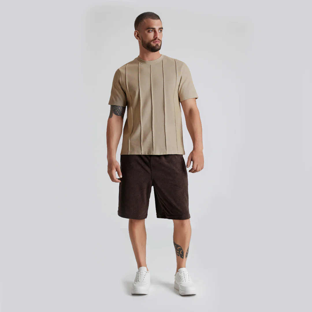 PLAYERA BEIGE TEXTURA 48137