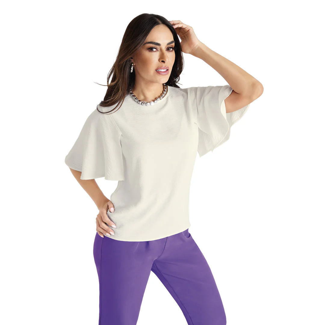 BLUSA IVORY MANGA CAPA MUJER 05649