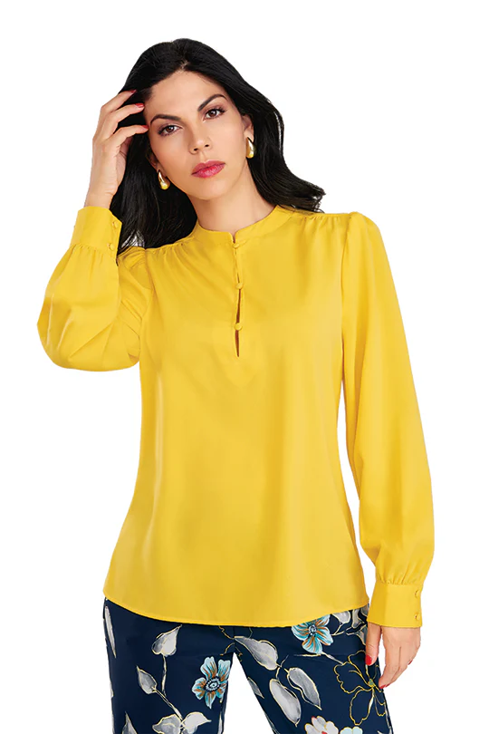 BLUSA AMARILLO MANGA LARGA 99275
