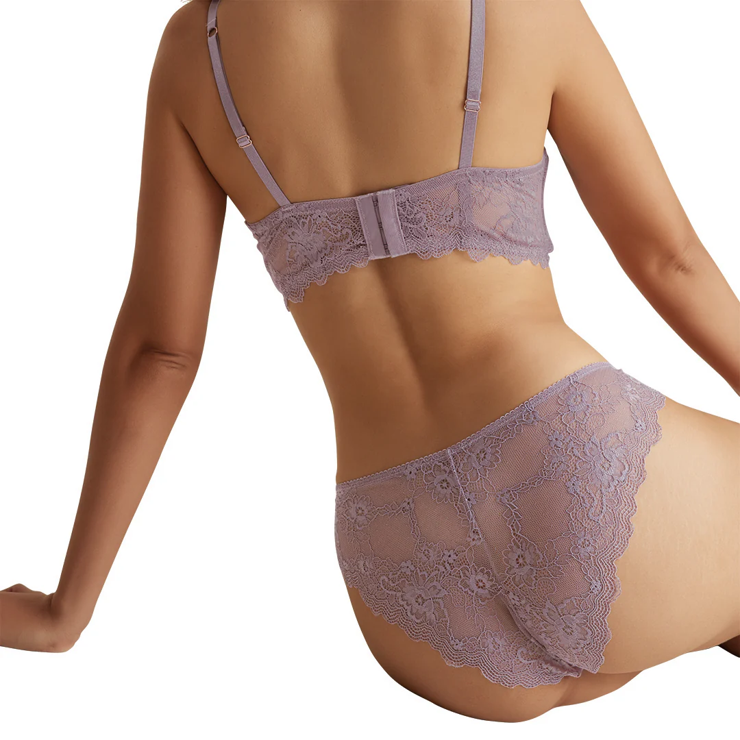 PANTY ROSA MALVA DE ENCAJE Y ALGODÓN 80772