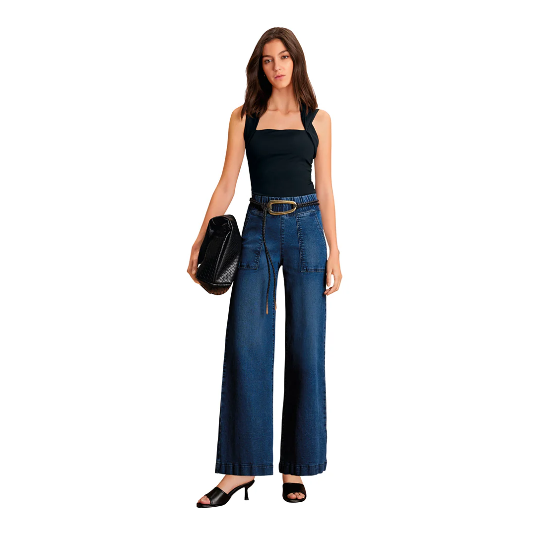 JEANS MEZCLILLA AZUL CON ELÁSTICO 59033