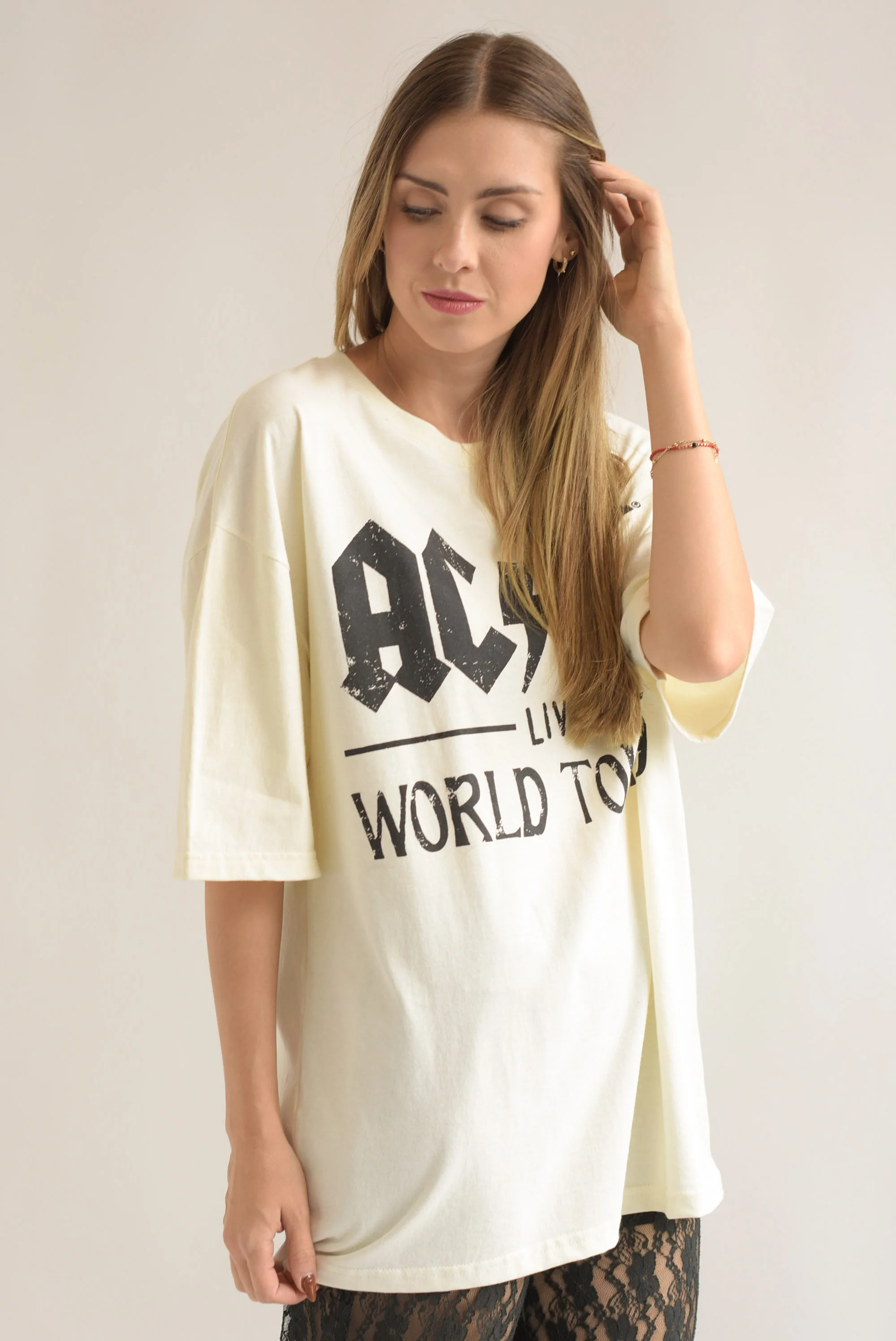 T-shirt AC DC Ivory