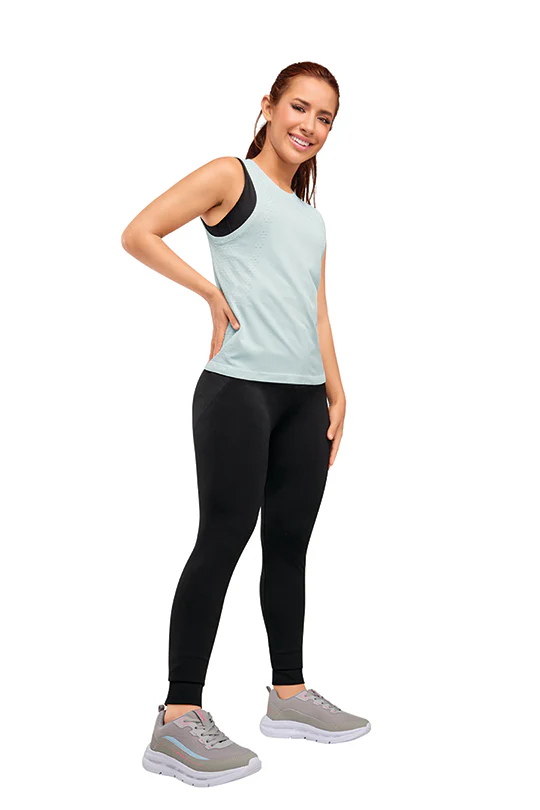 BLUSA AZUL DE CUELLO REDONDO 81872