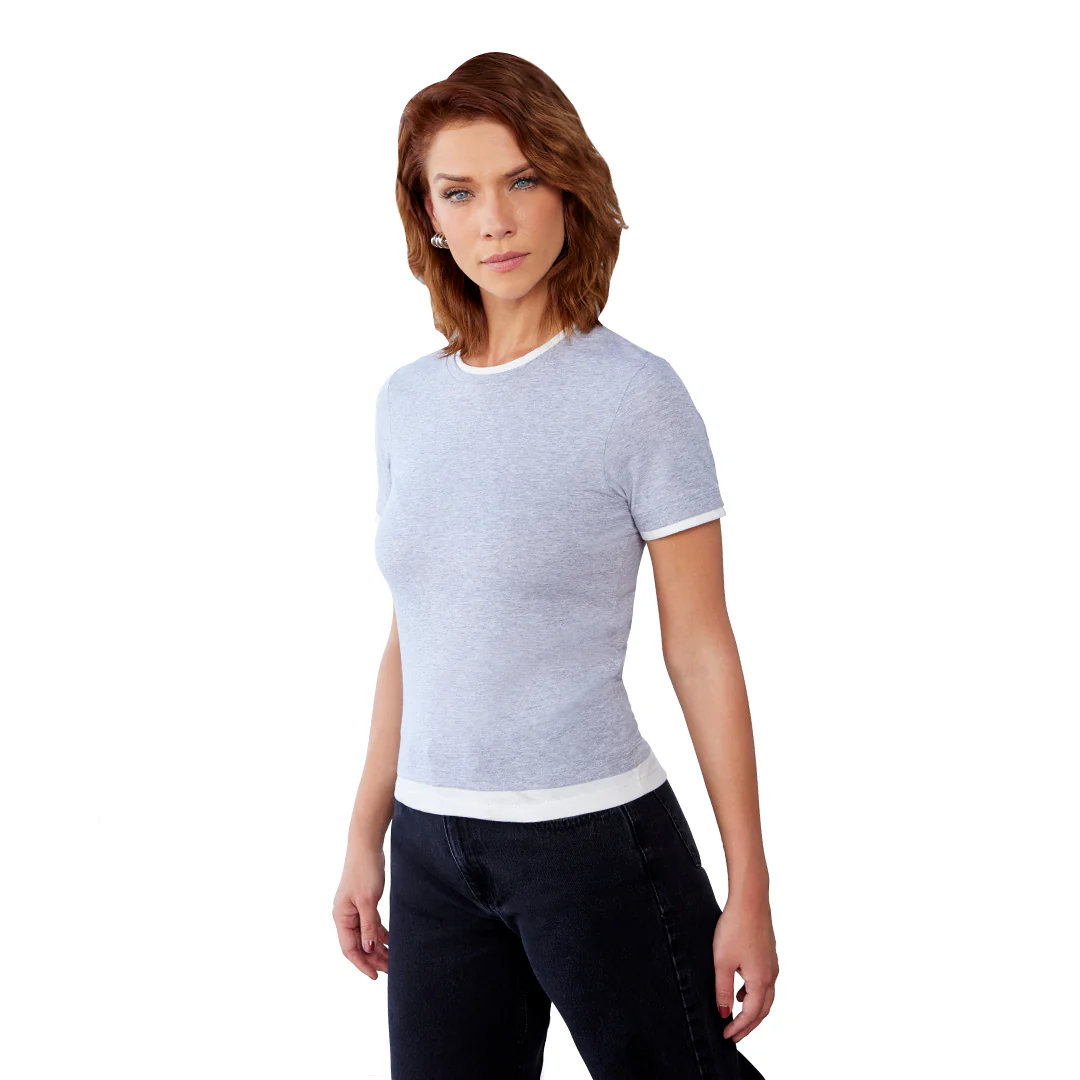 BLUSA MULTICOLOR CONTRASTE MUJER 48132