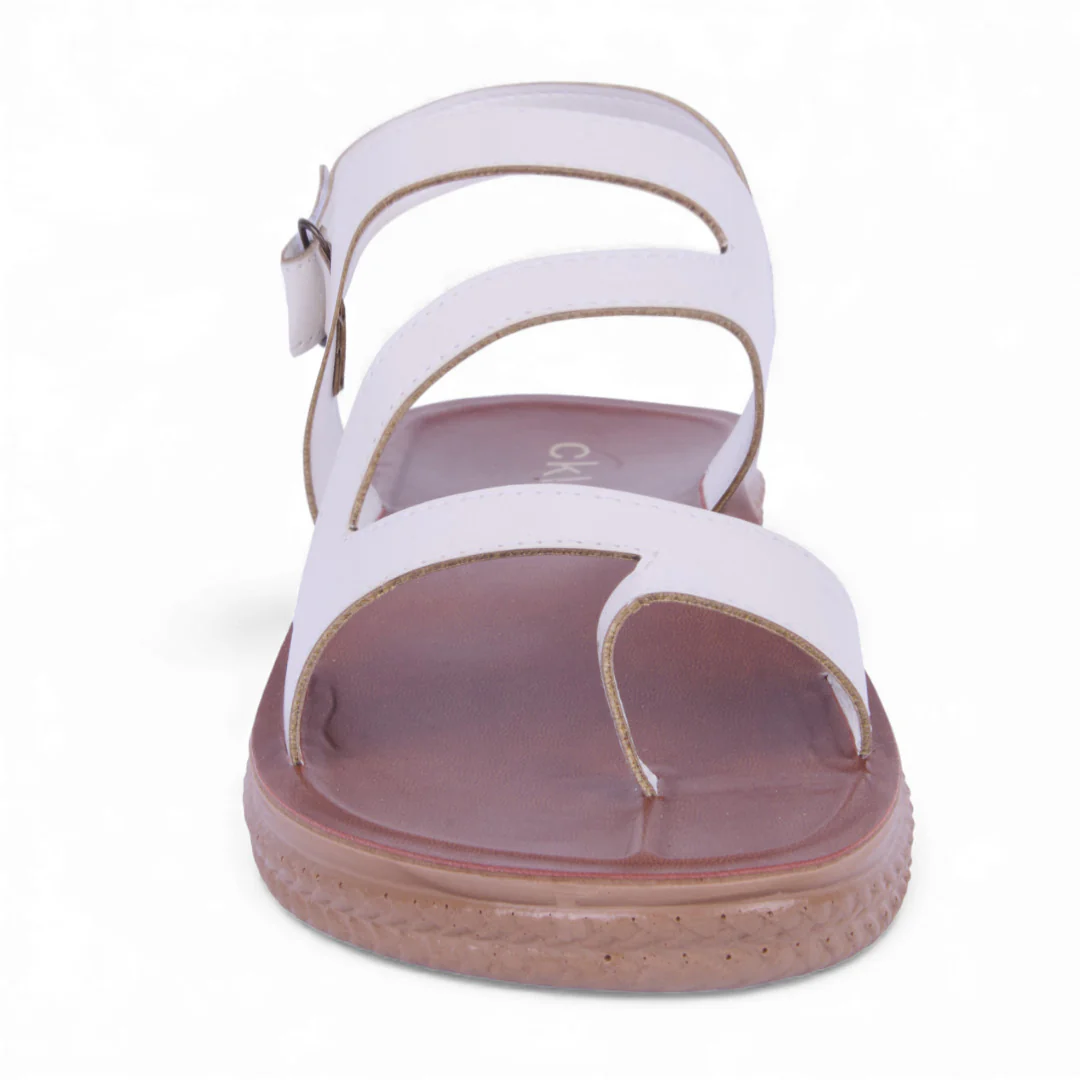 DÚO 479 SANDALIAS DE PISO NEGRO Y HUESO CON TIRAS 56320