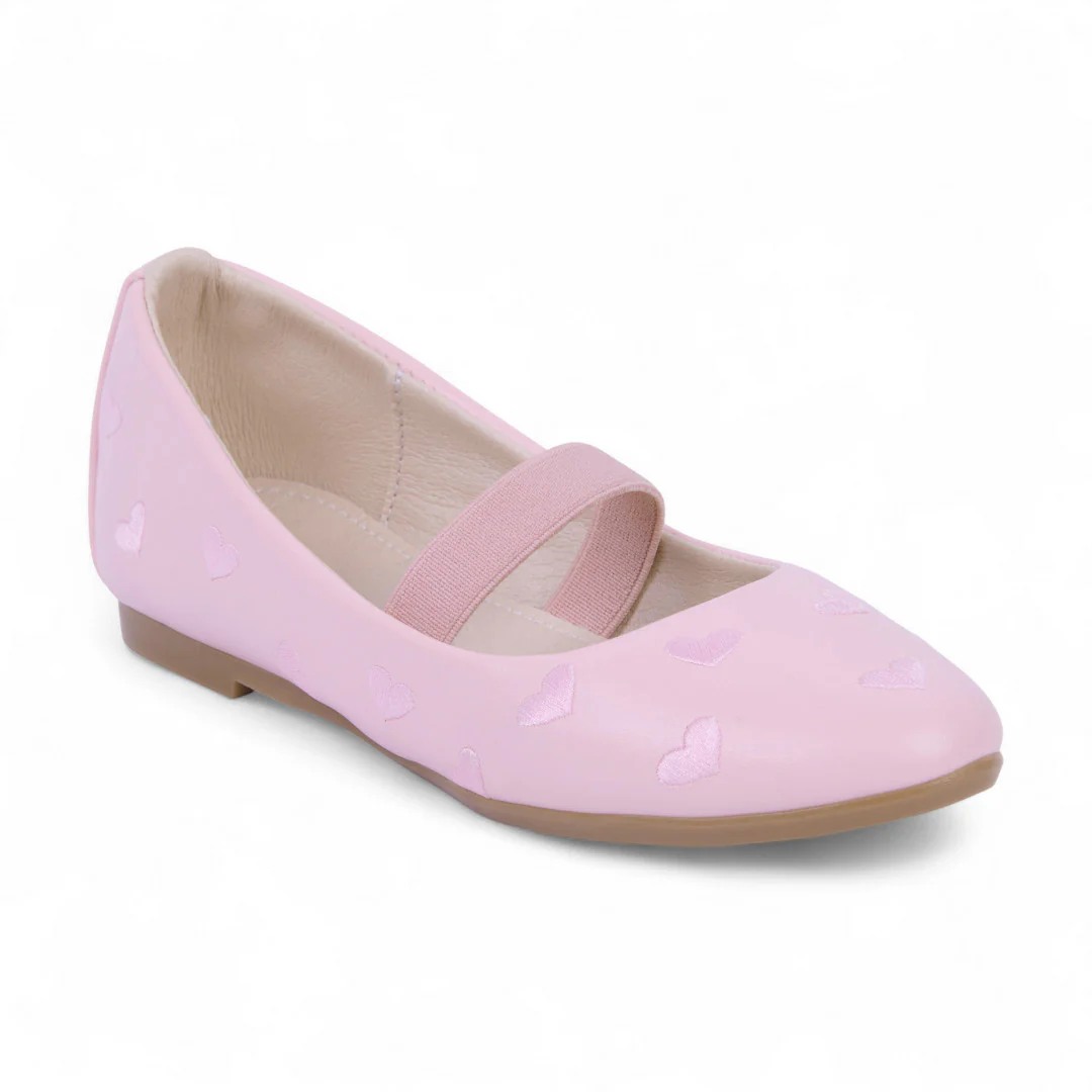 BALERINA CASUAL ROSA CON CORAZONES 28604
