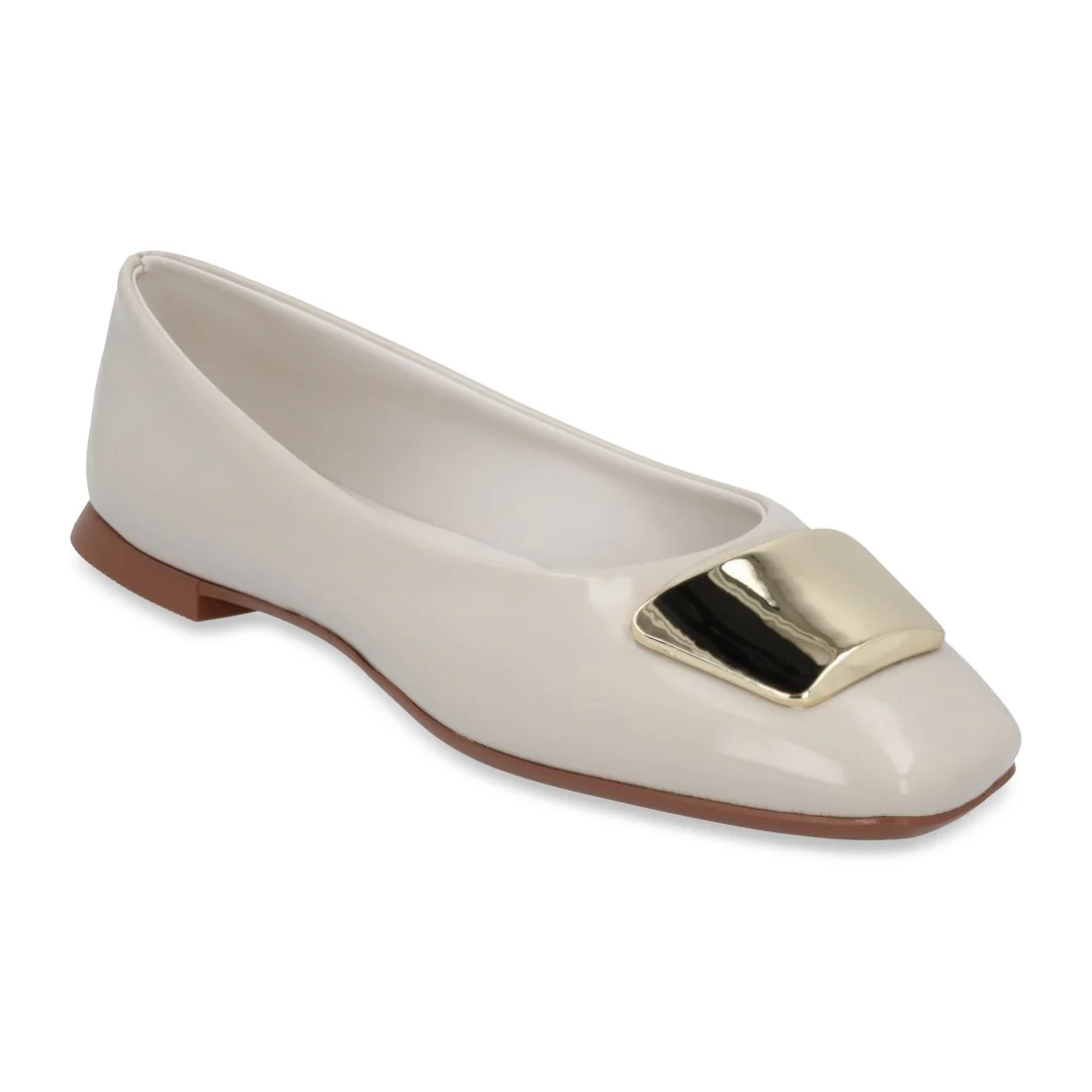 BALERINA COLOR HUESO CON APLICACIÓN 19612