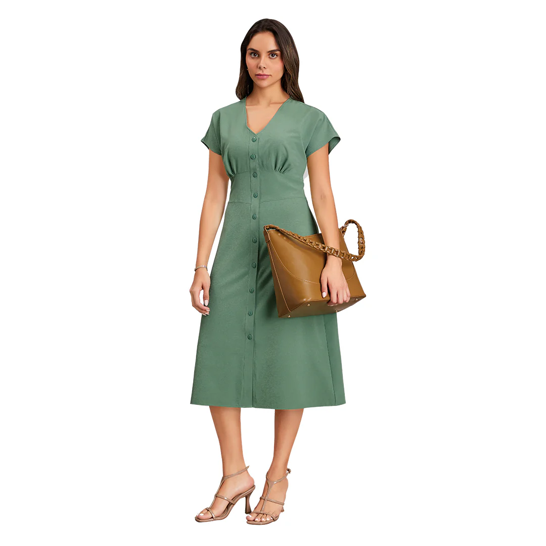 VESTIDO VERDE CAMPESINO 44770