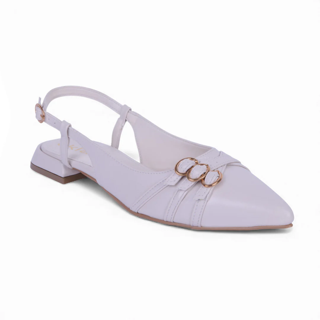 ZAPATILLA DE TACÓN HUESO CON LÁTIGOS 40080