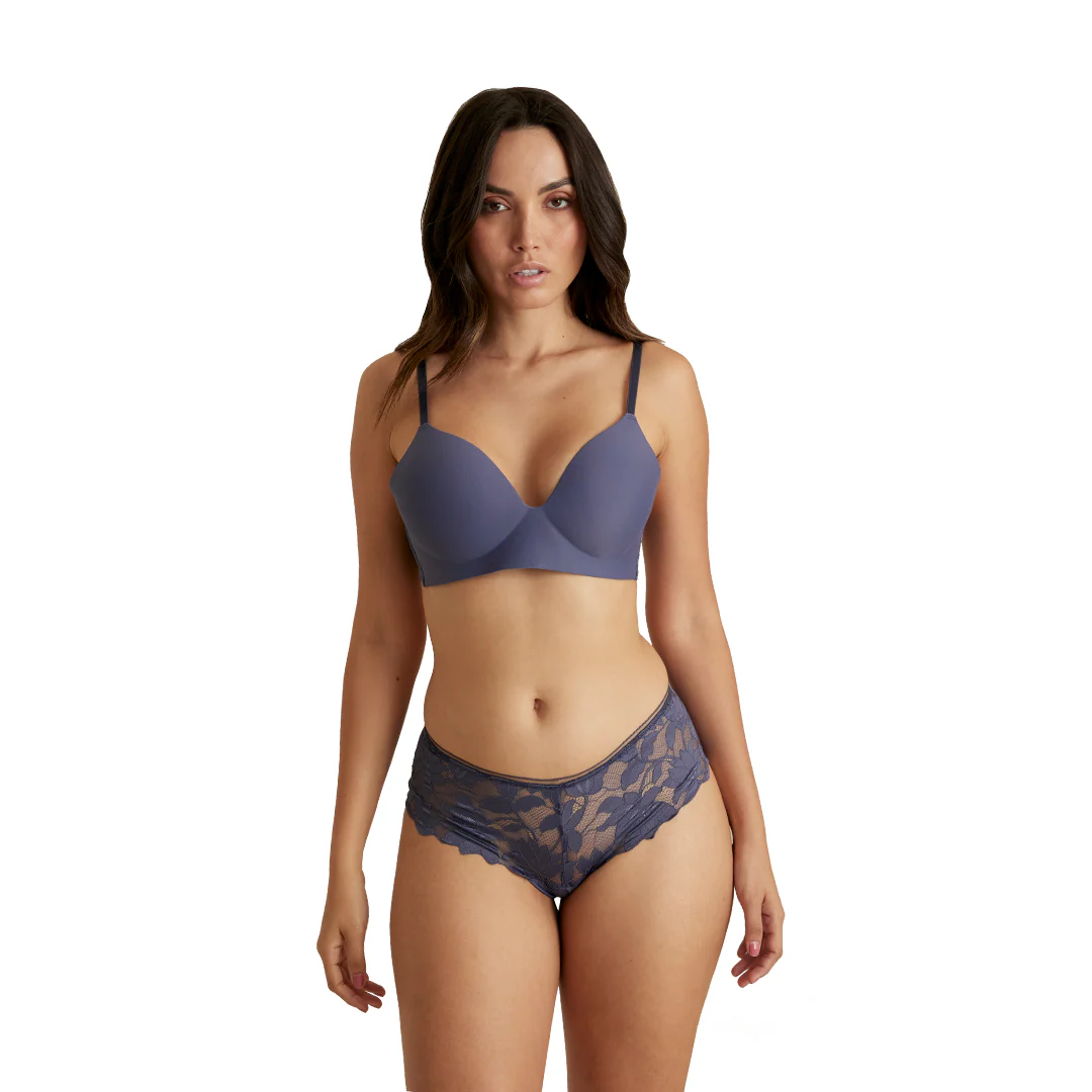 CACHETERO AZUL DE ENCAJE 82087