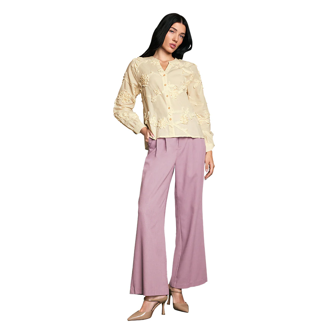 BLUSA BEIGE BORDADO 3D 90962