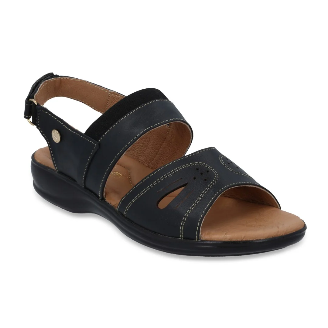 SANDALIA DE PISO NEGRO DE PIEL 26234