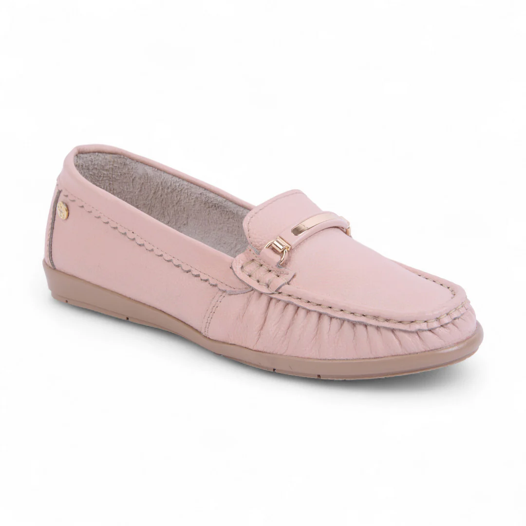 MOCASÍN DE PISO ROSA HERRAJE 26240