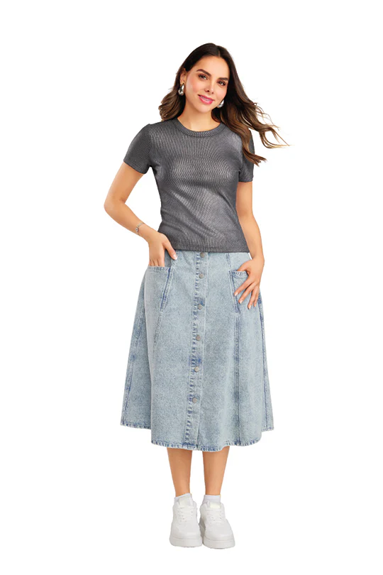 BLUSA METALIZADA RIB 94285