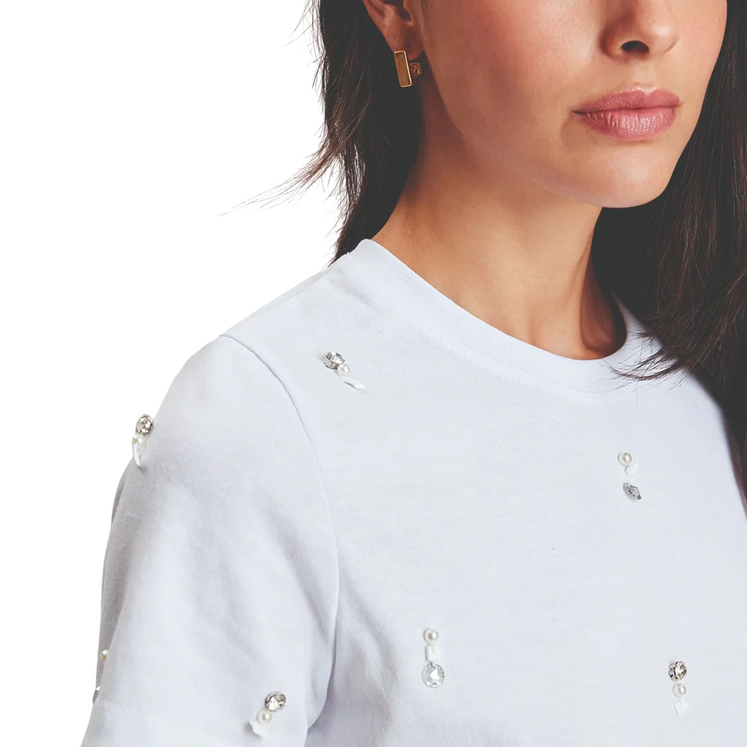PLAYERA BLANCA BRILLOS 54639