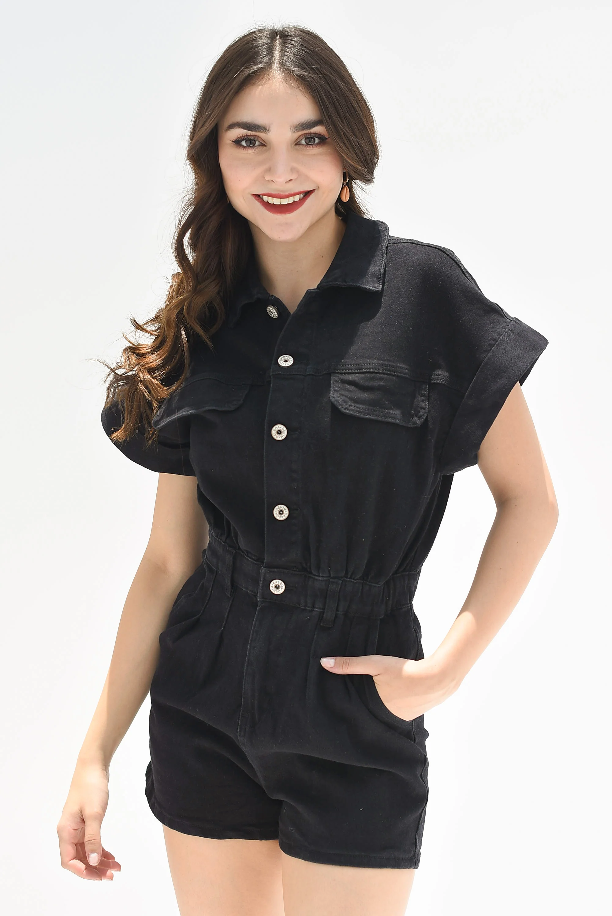 Romper Denim Negro