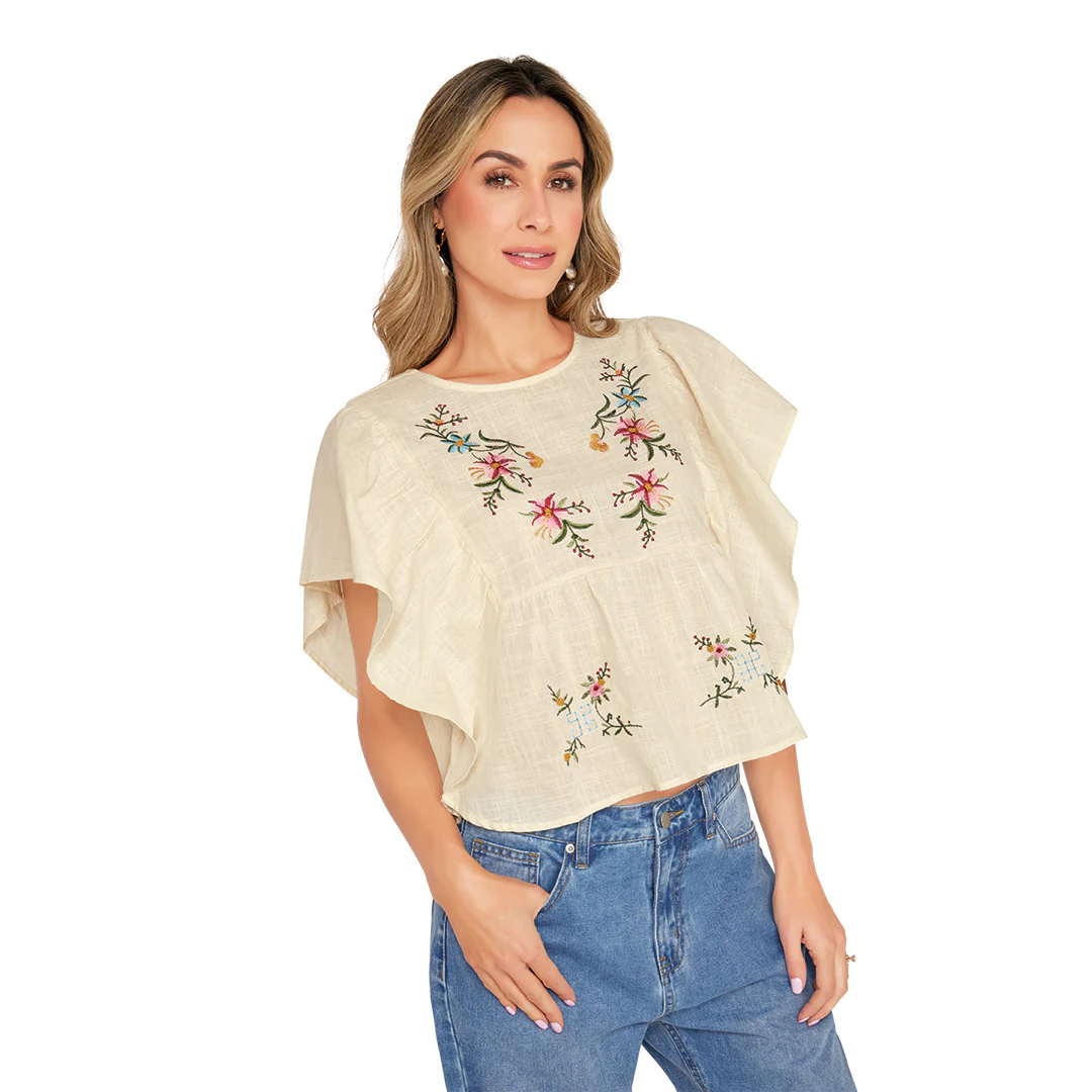 BLUSA IVORY BORDADA 99729