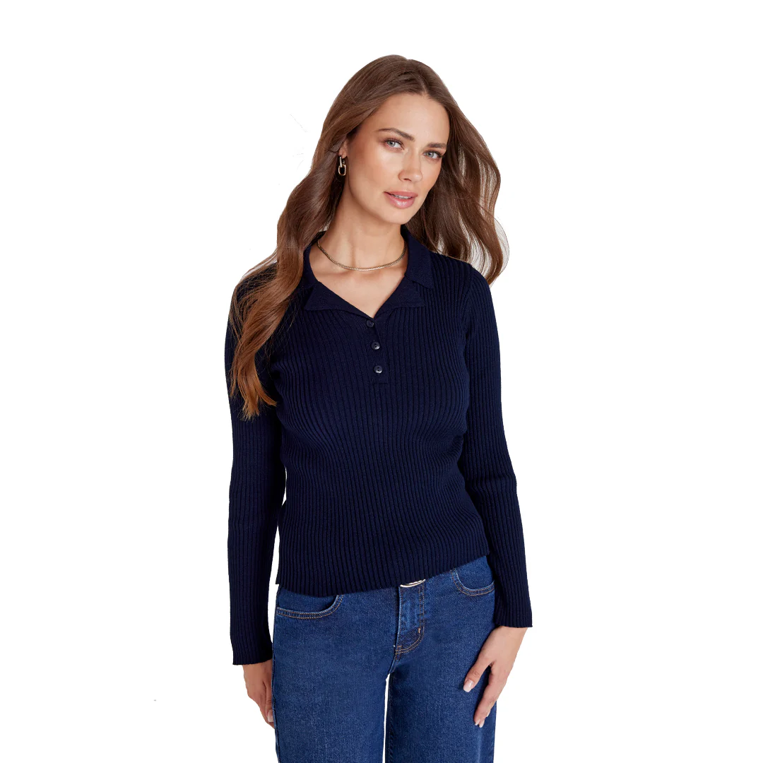 BLUSA MARINO CUELLO POLO MUJER 21083