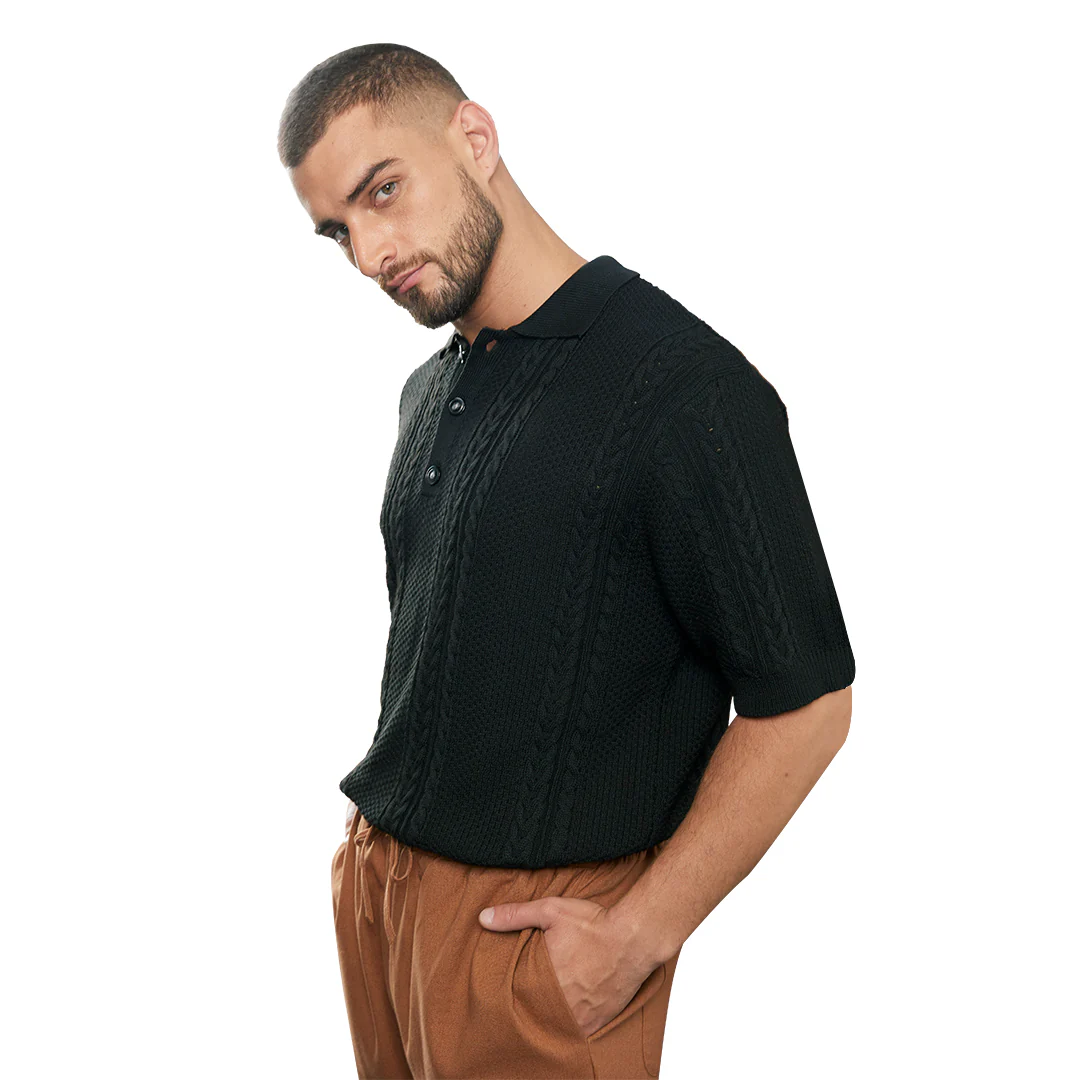 POLO NEGRA TEJIDA 92131