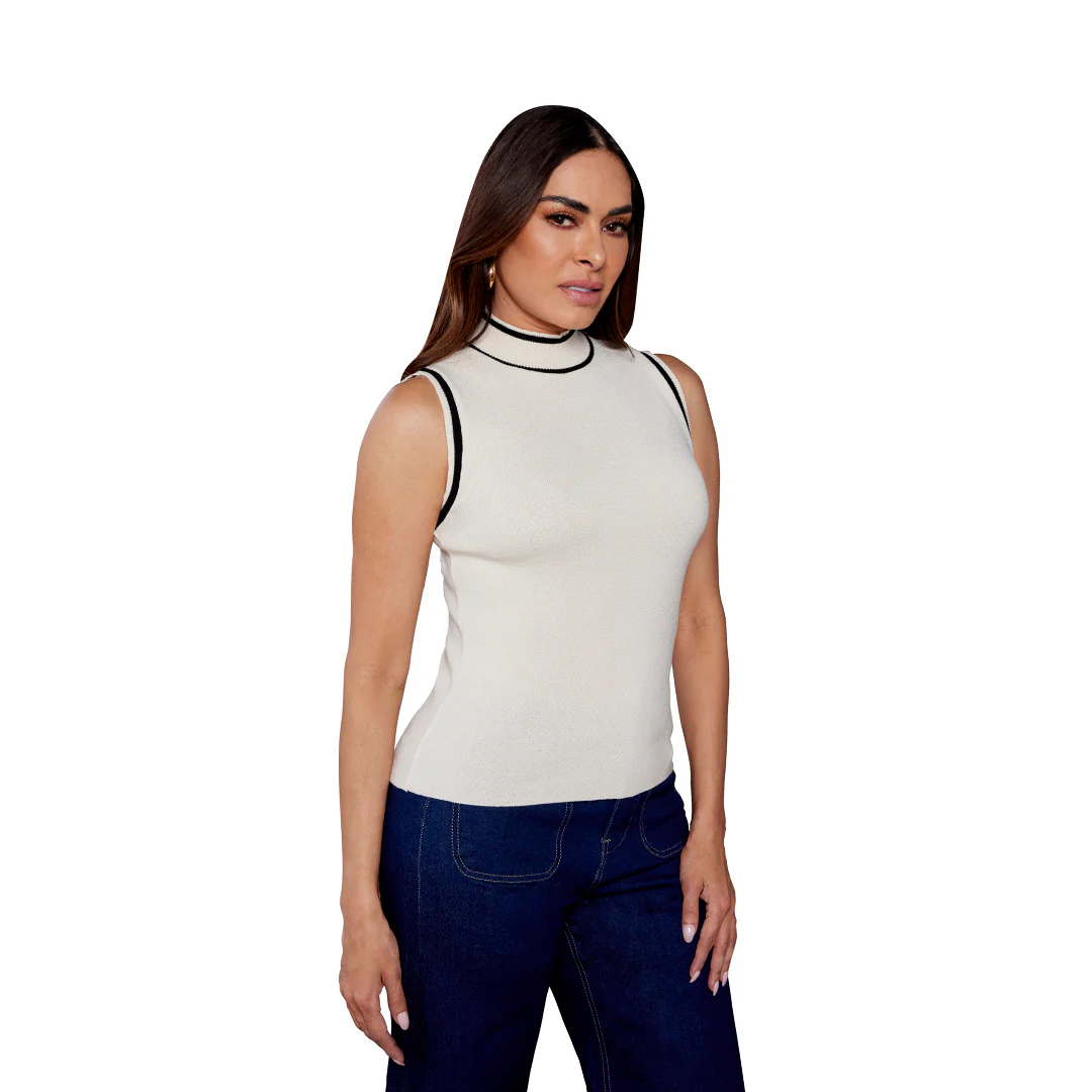 BLUSA MULTICOLOR CUELLO PERKINS MUJER 64319
