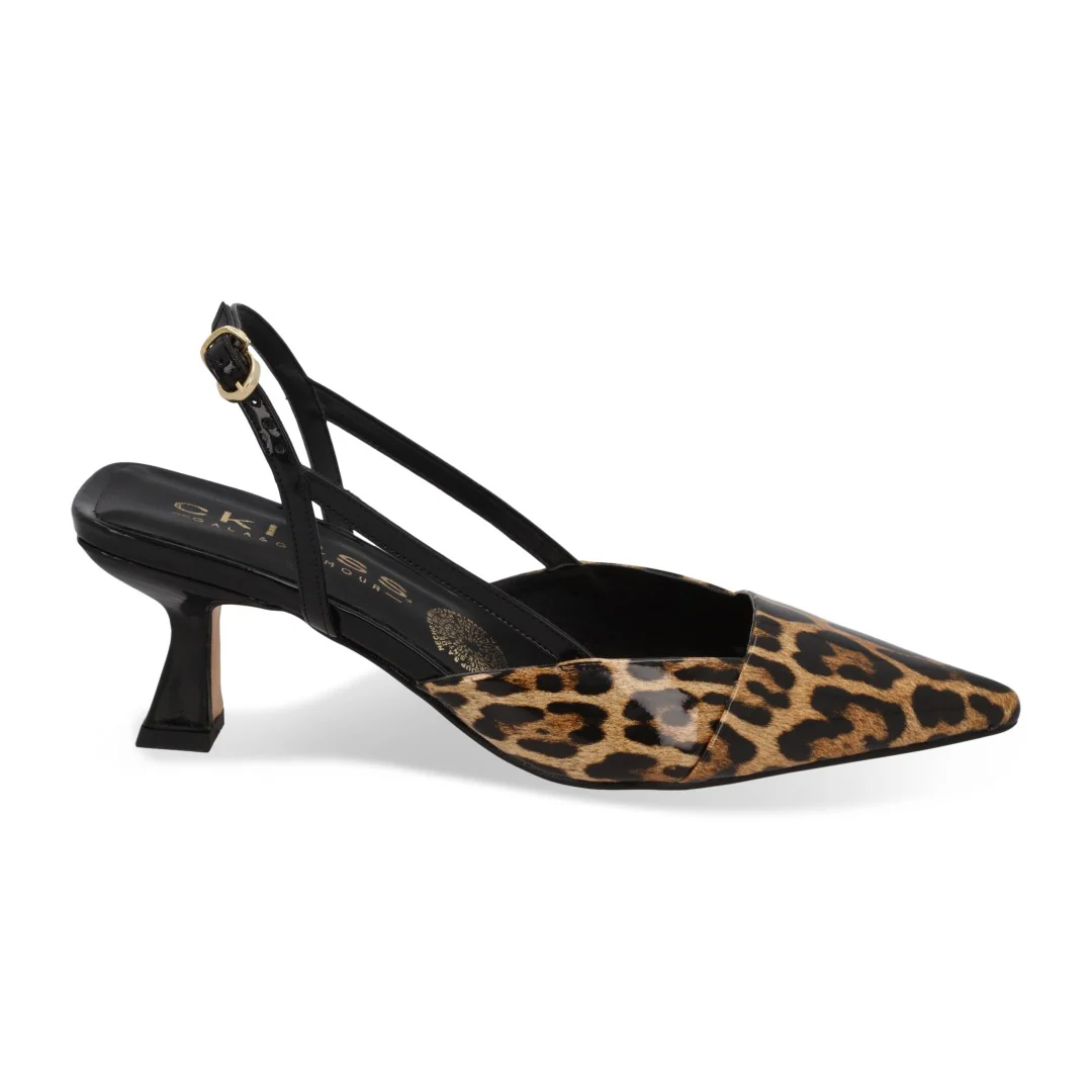 ZAPATILLA DE TACÓN ANIMAL PRINT ACABADO CHAROL 05054