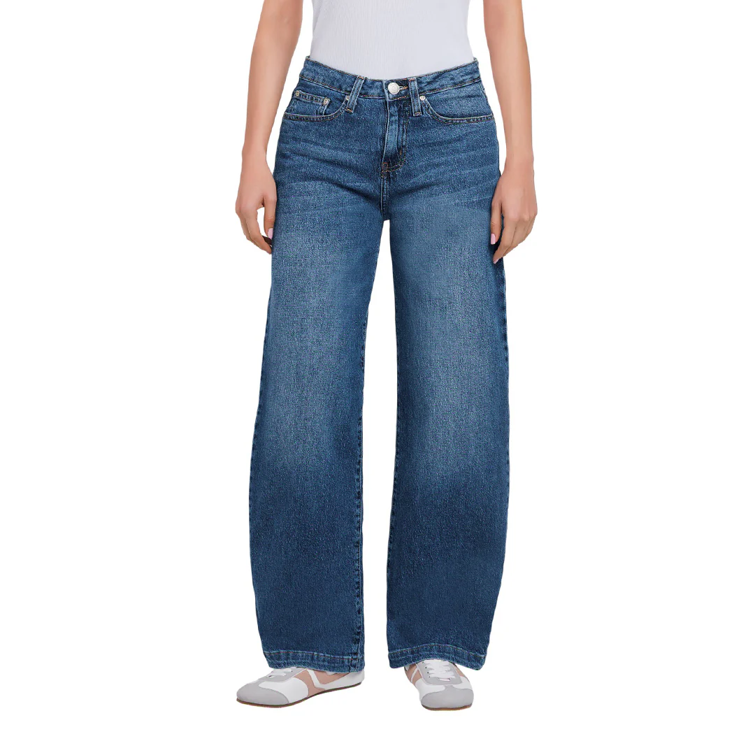 JEANS MEZCLILLA AZUL CORTE BARRIL 58963