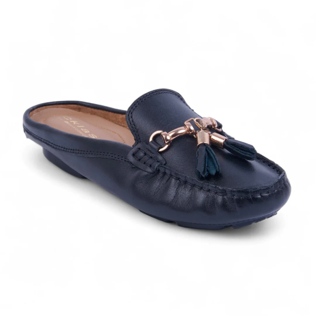 MOCASÍN DE PISO NEGRO DESTALONADA 15210