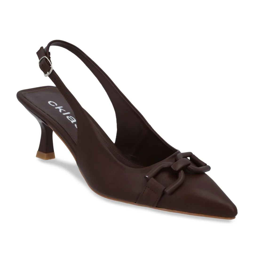 ZAPATILLA DE TACÓN CAFÉ 04085