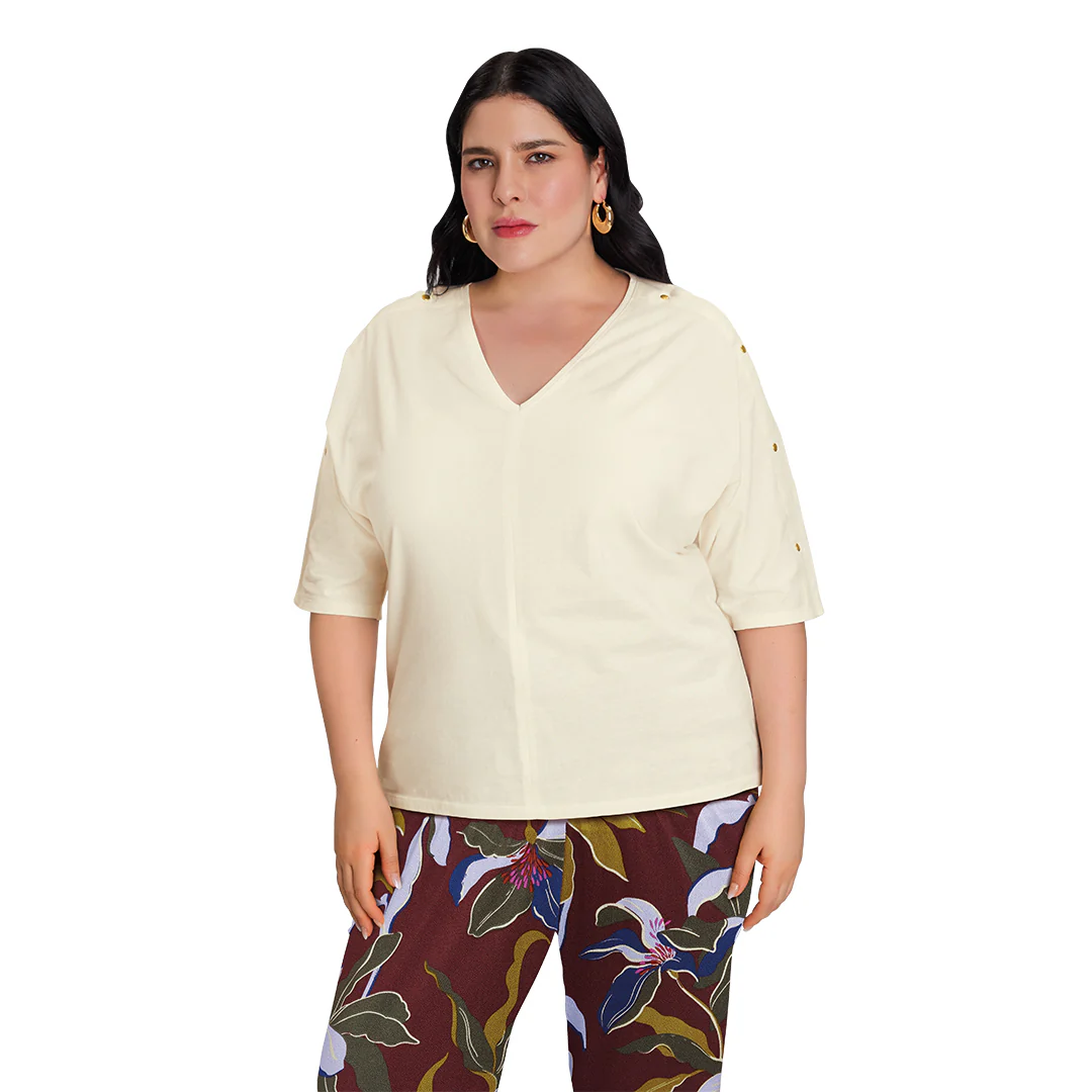 BLUSA BEIGE REMACHES 96240