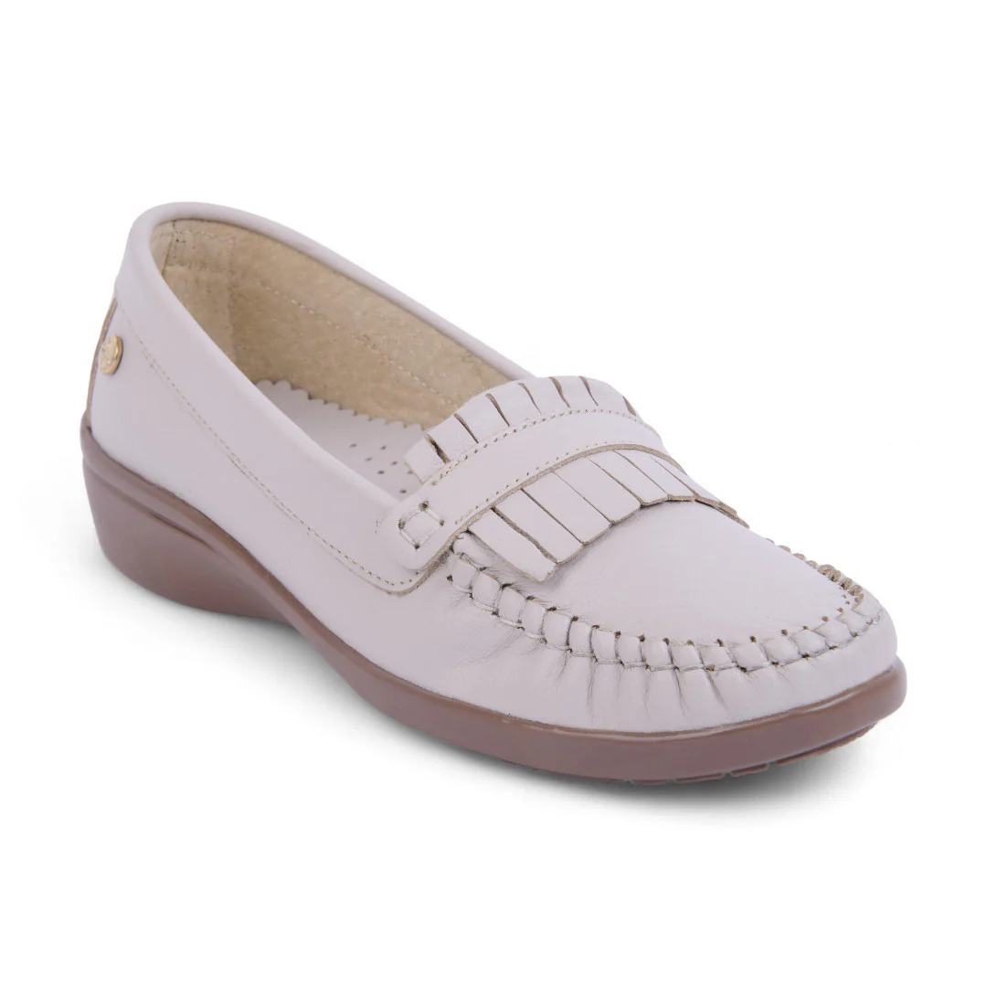 MOCASÍN PLATAFORMA HUESO FLECOS 24033